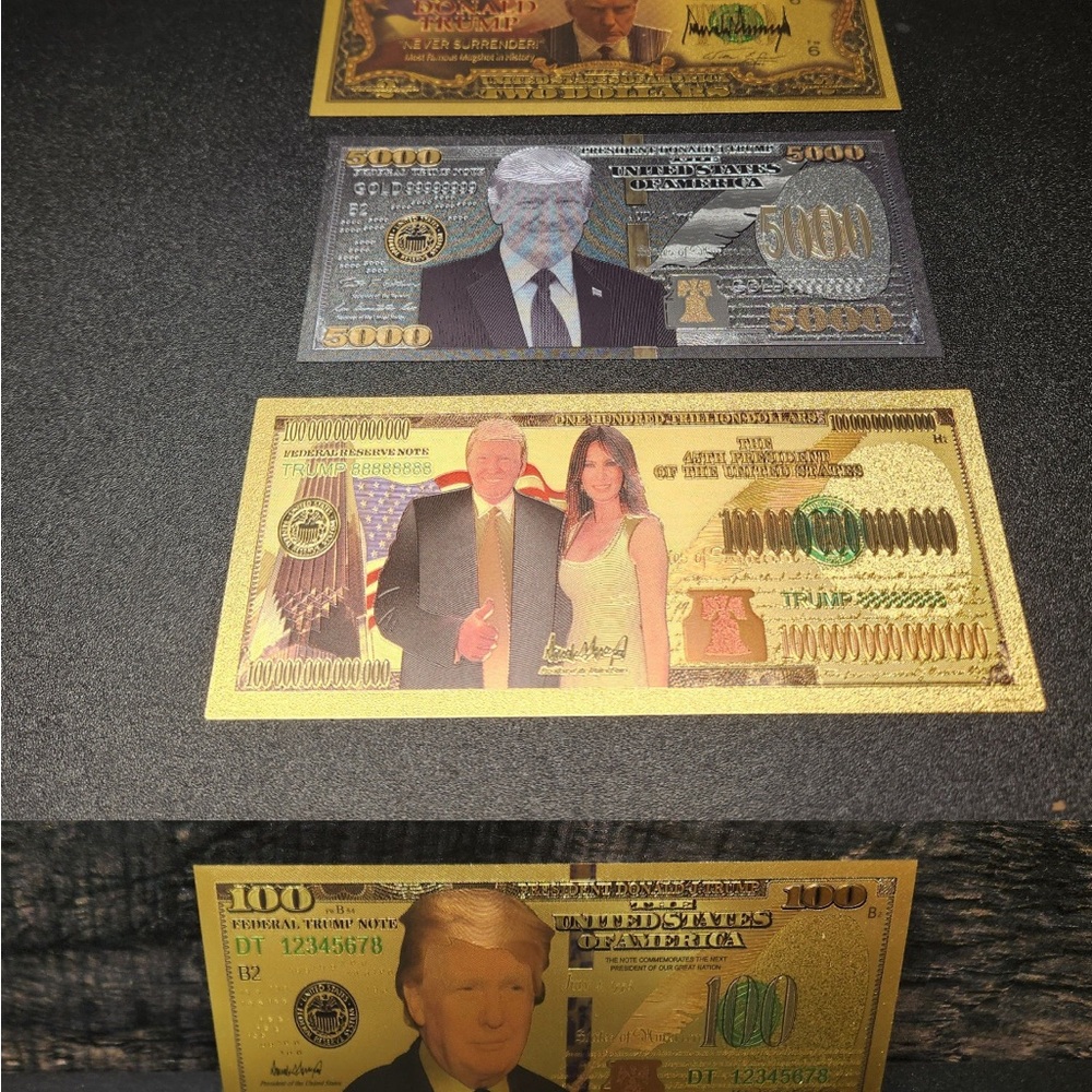 Gold and Silver Commemorative Bills & coins- Trump / MAGA